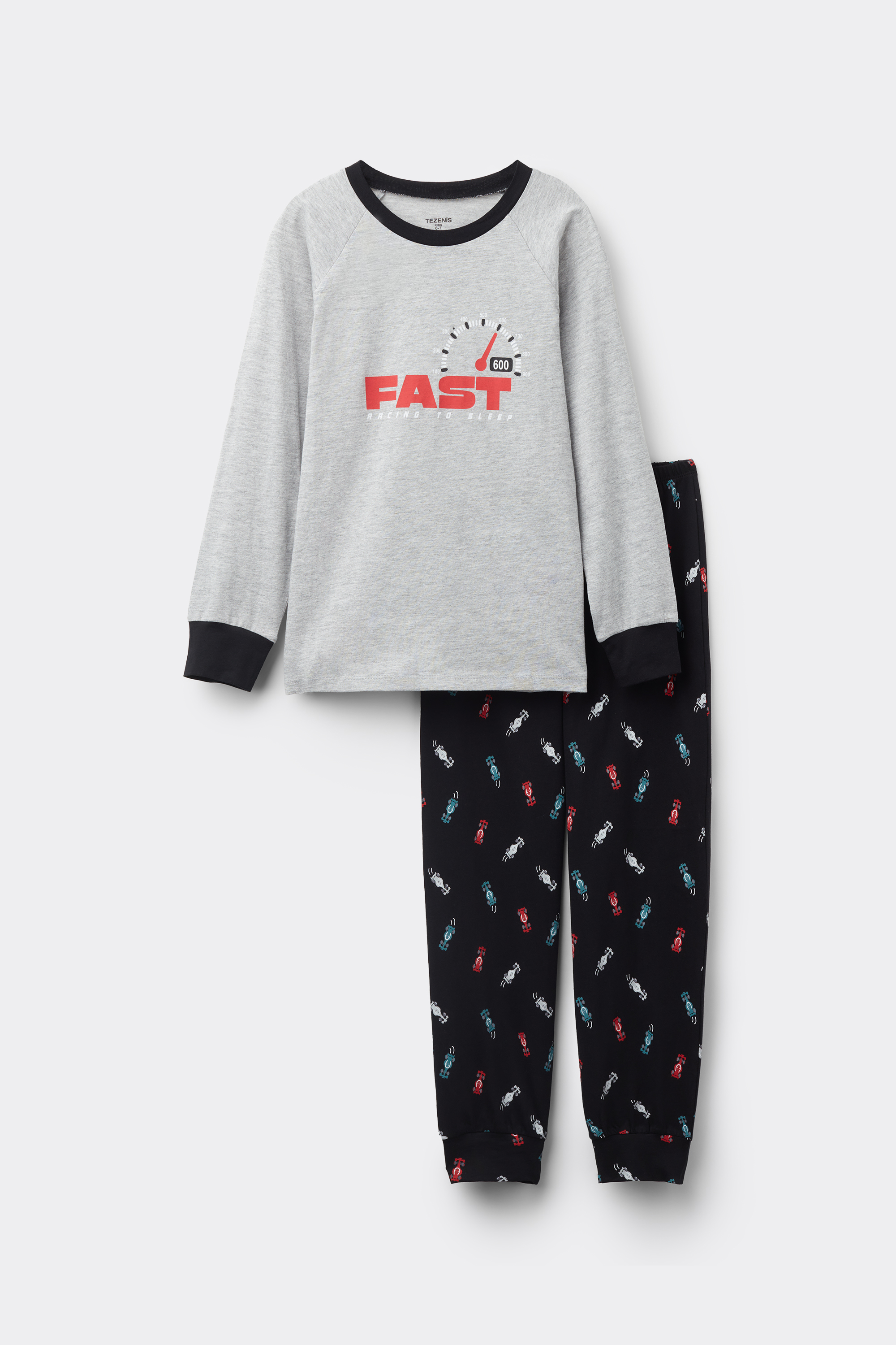 Boys’ “Fast” Print Cotton Long Pyjamas