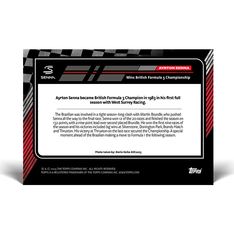 Topps UK - The Story of Senna - Card #4