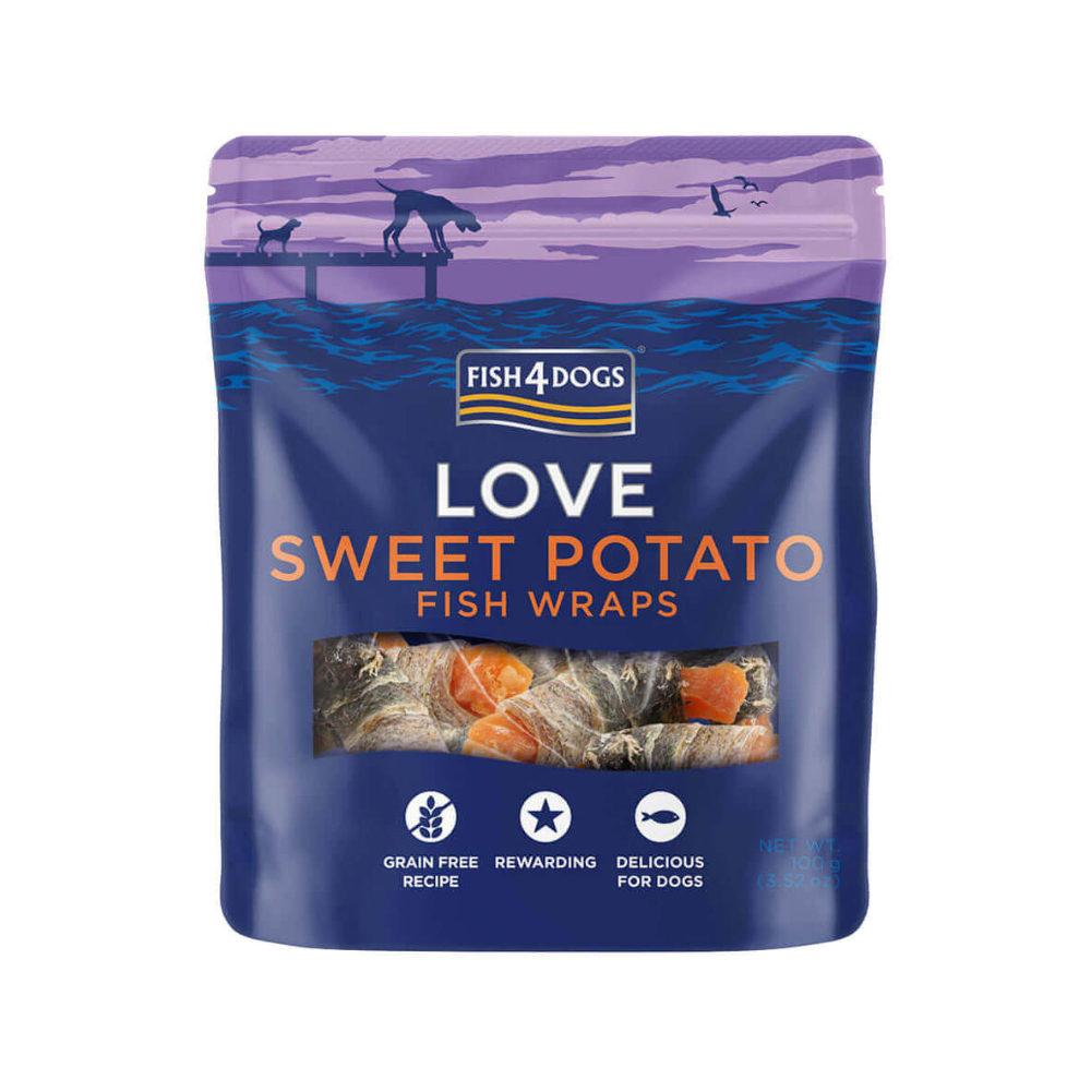Fish4Dogs Sweet Potato Fish Wraps - 100 grams