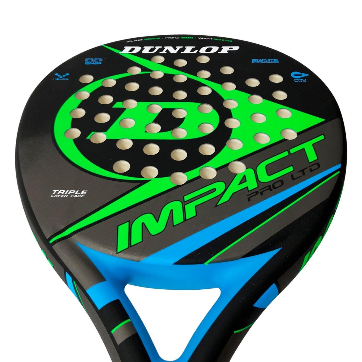 DUNLOP IMPACT PRO HL GREEN 623914 OFP PADEL RACKET