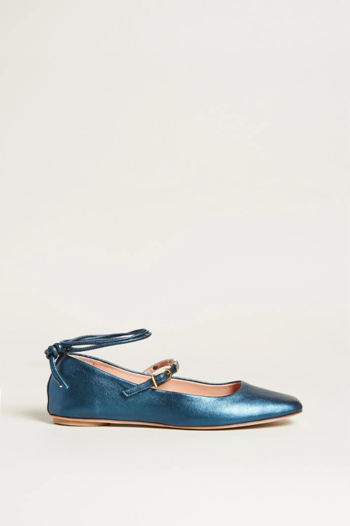 Ballerinas with details - BLUE