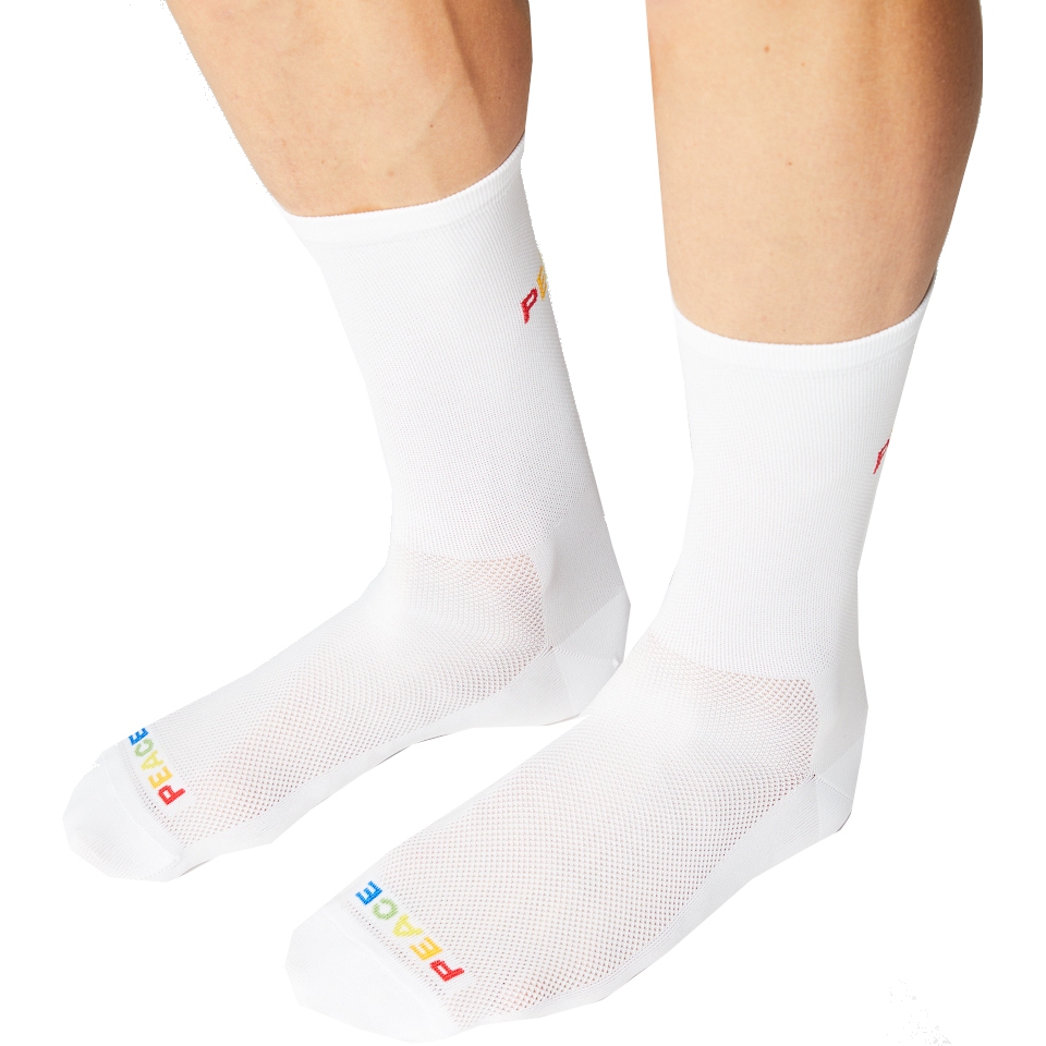 FINGERSCROSSED Rolling Harmony Cycling Socks - White