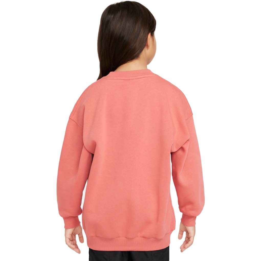 Nike Sportswear Club Fleece Oversized Crew Sweatshirt Kids - adobe/white FD2923-655