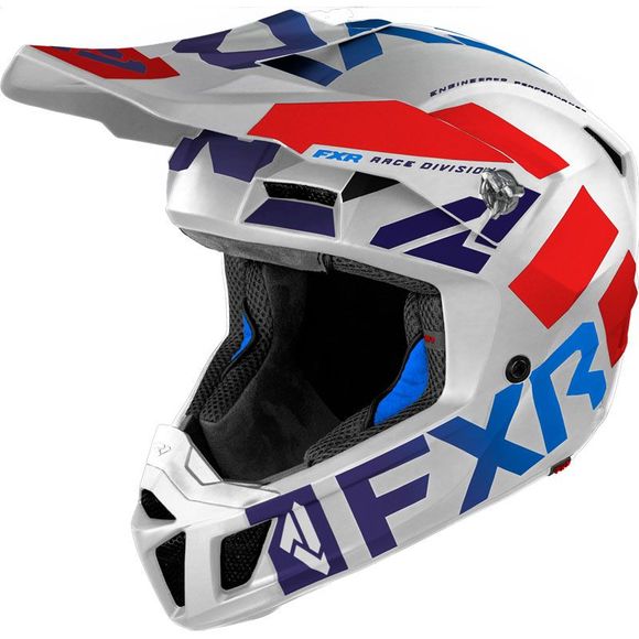 FXR CLUTCH EVO LE PATRIOT 2022 cross Helmet - WhiteRef: FXR0268