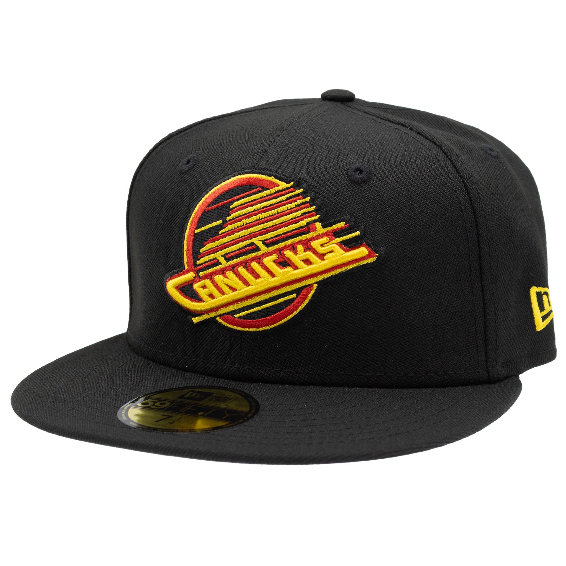Vancouver Canucks Flying Skate Logo 59FIFTY Fitted NHL Cap Black