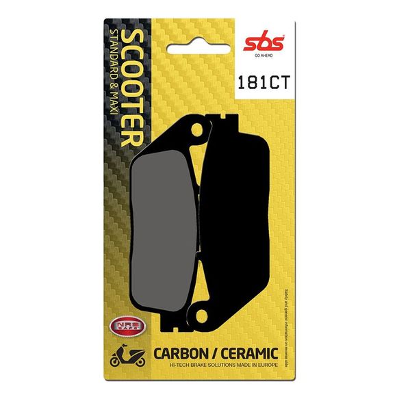 SBS 181CT Organic Front Brake PadsRef: 181CT / 181080