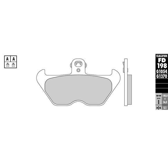 Galfer Sinter Metal Front Brake PadsRef: FD198G1054
