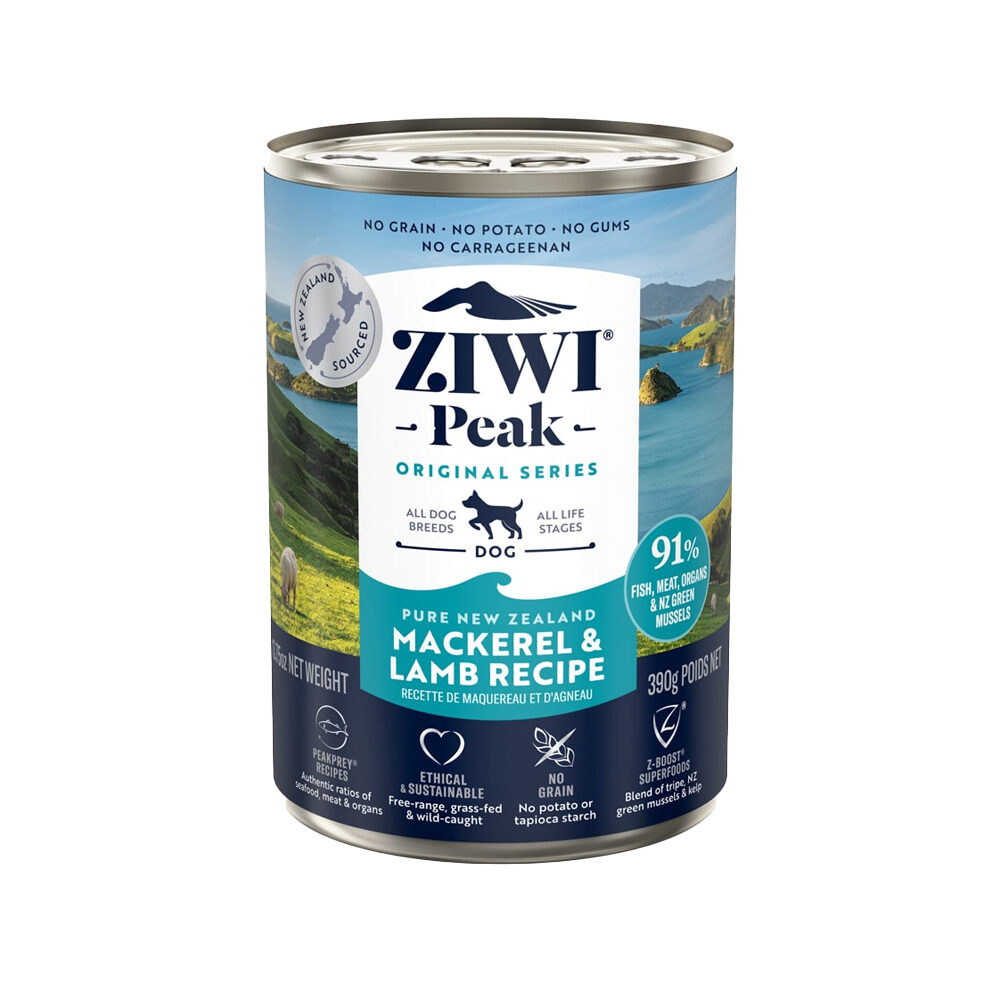 ZIWI Peak Dog Food - Mackerel & Lamb - Can - 12 x 170 g