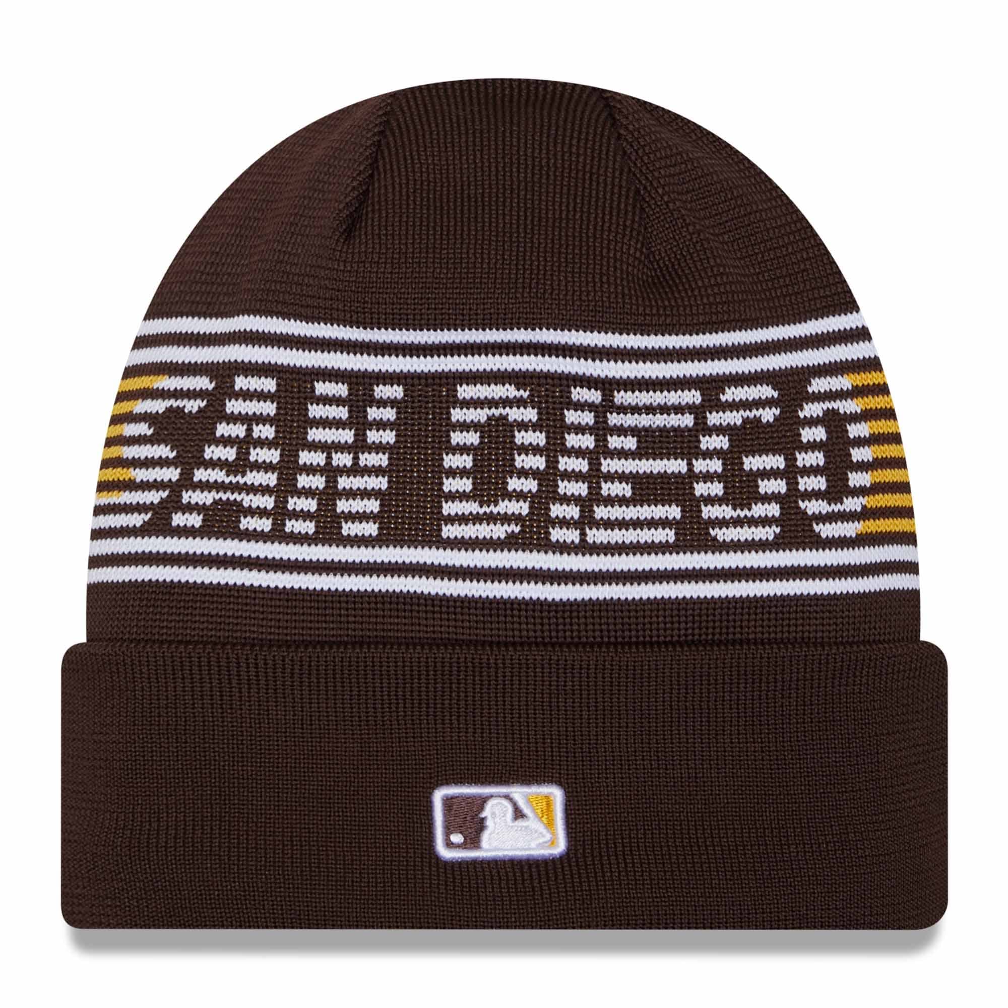 San Diego Padres Authentic 2024 MLB Clubhouse New Era Beanie Knit
