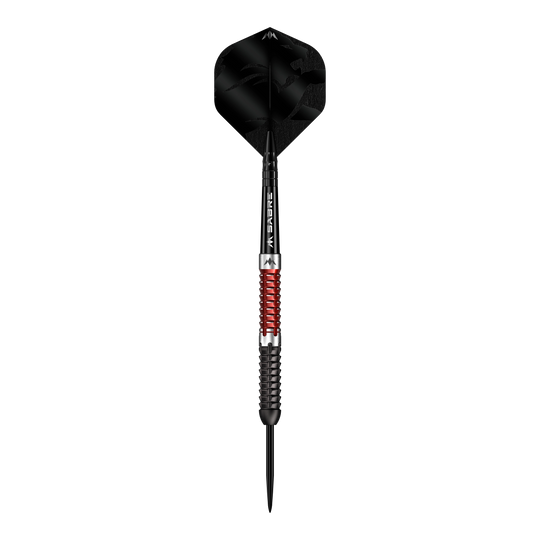 Mission Llew Bevan Black Red Electro Steel Darts - 23g