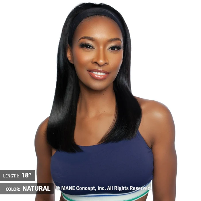 Mane Concept Trill Glueless 100% Unprocessed Virgin Remy Hair Headband Wig - TRHB201/202 STRAIGHT 14/18