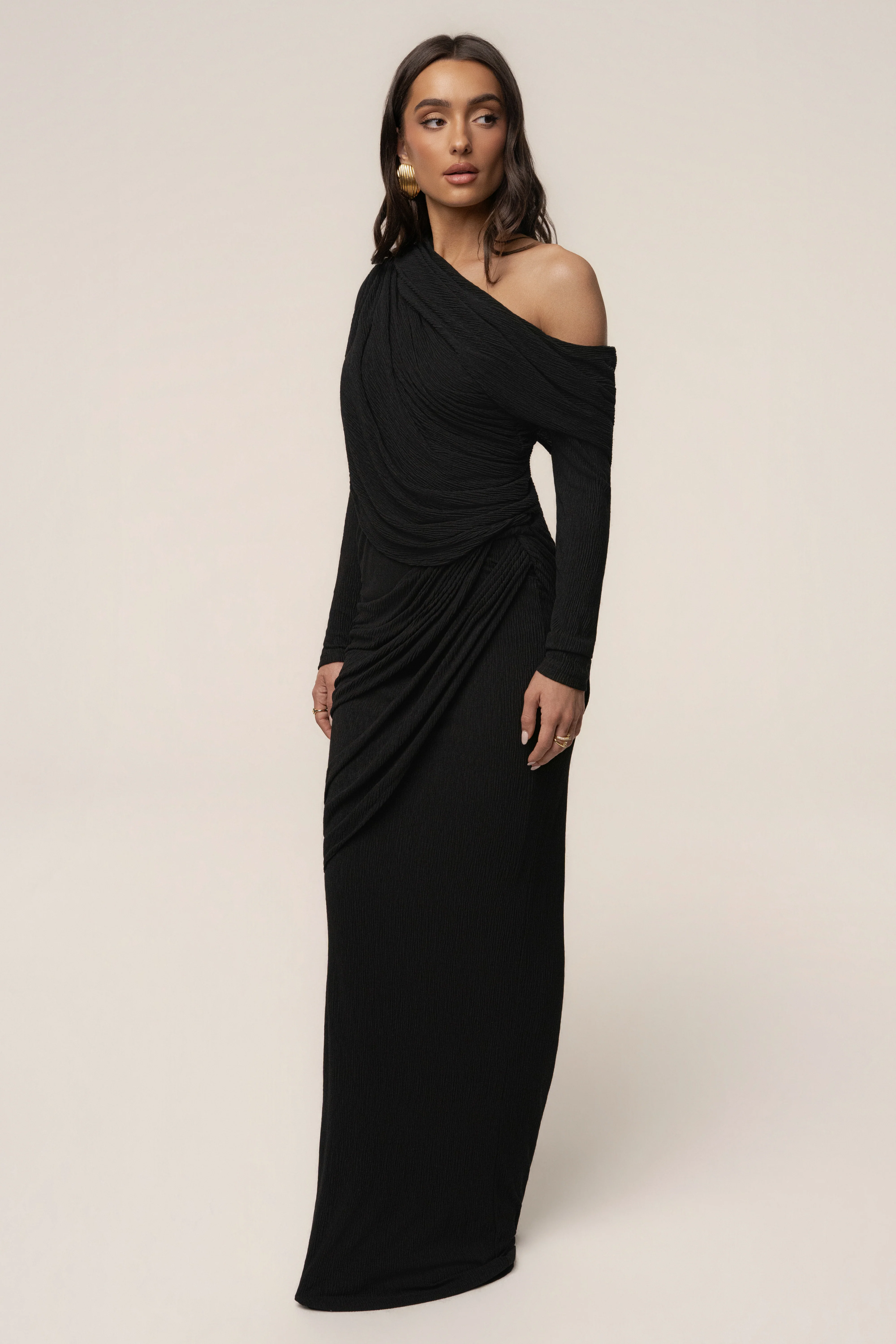 Black Paradise Hills Maxi Skirt