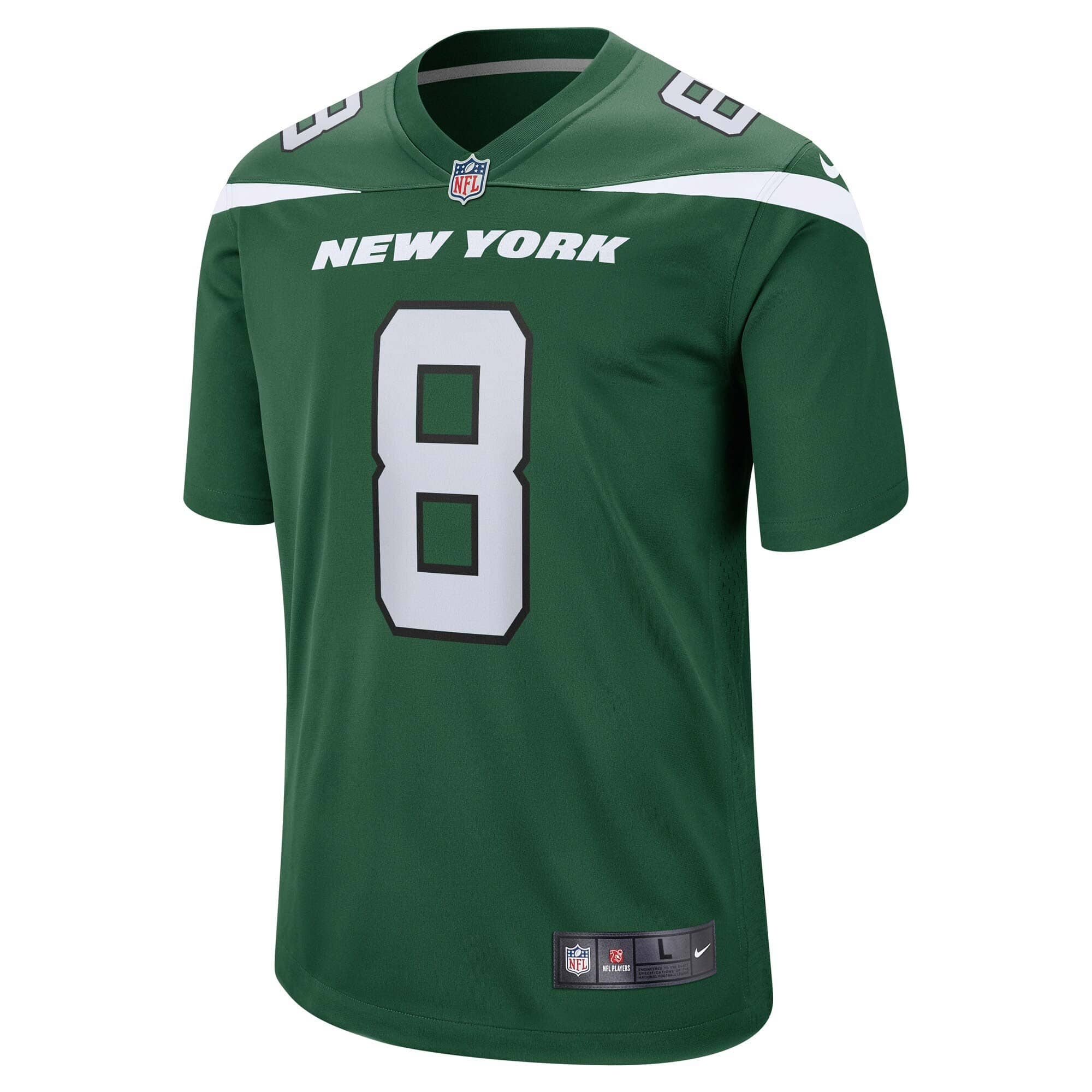 Aaron Rodgers #8 New York Jets Nike Game NFL Jersey Green