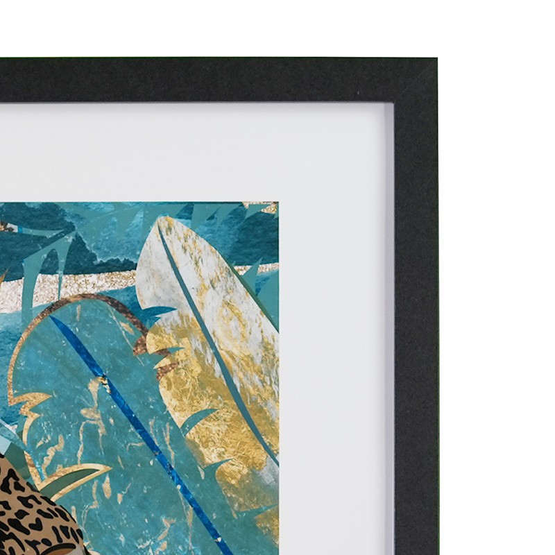 Framed print Curious Jaguar in the rainforest by Sarah Manovski