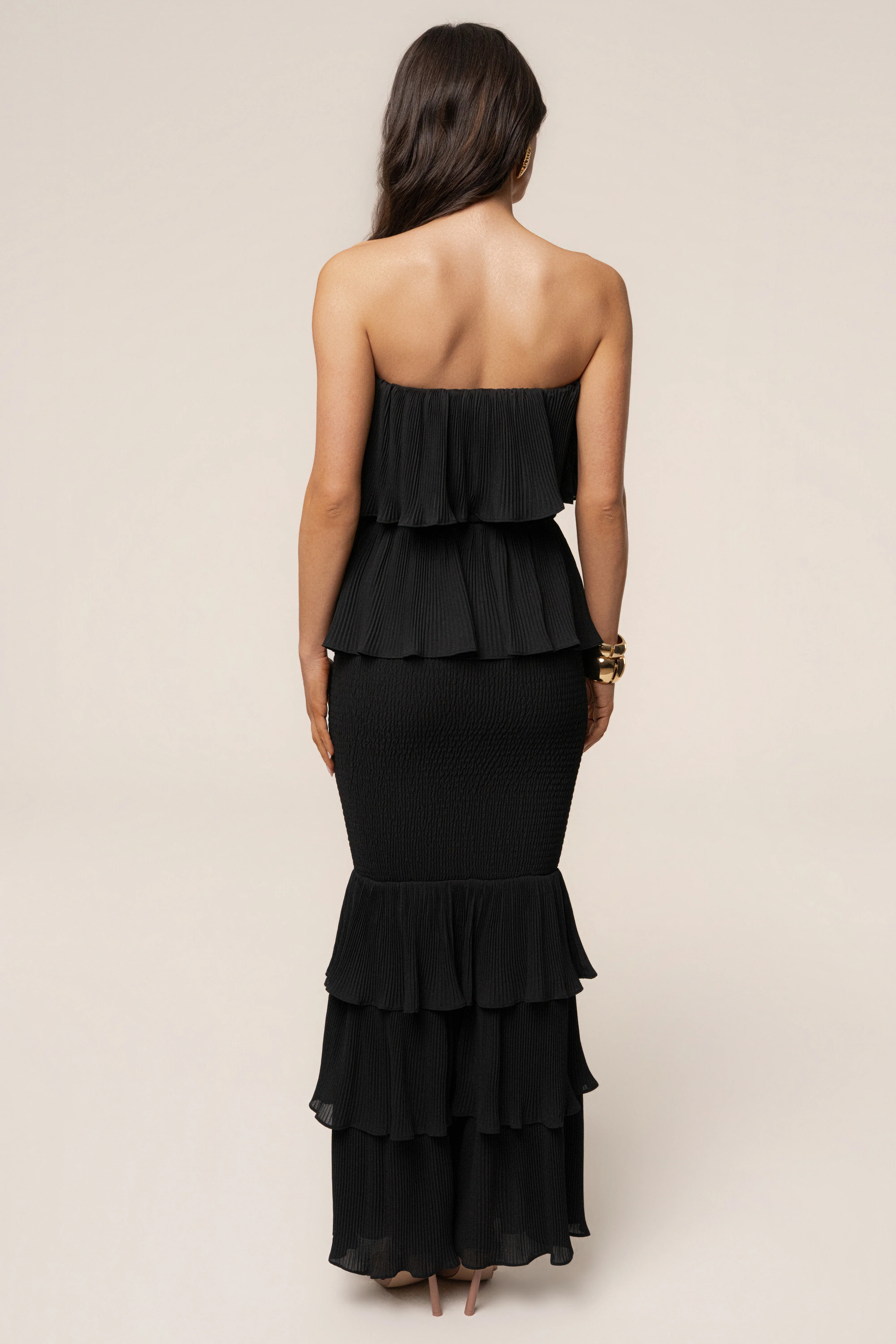 Black Casa Blanca Ruffle Dress