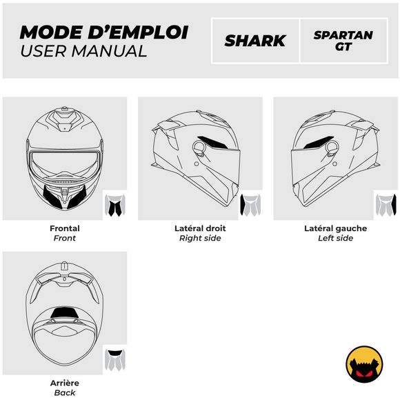 Fear The Yellow Bear REPLICA ARAI SZR Reflective Stickers - WhiteRef: FYB0016