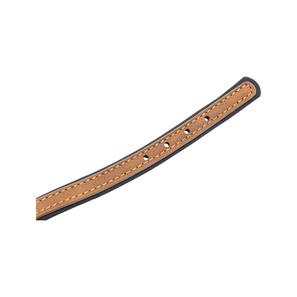 Beeztees Balacron Ax Dog Collar - Faux Leather - Brown - 21-26 cm x 10 mm