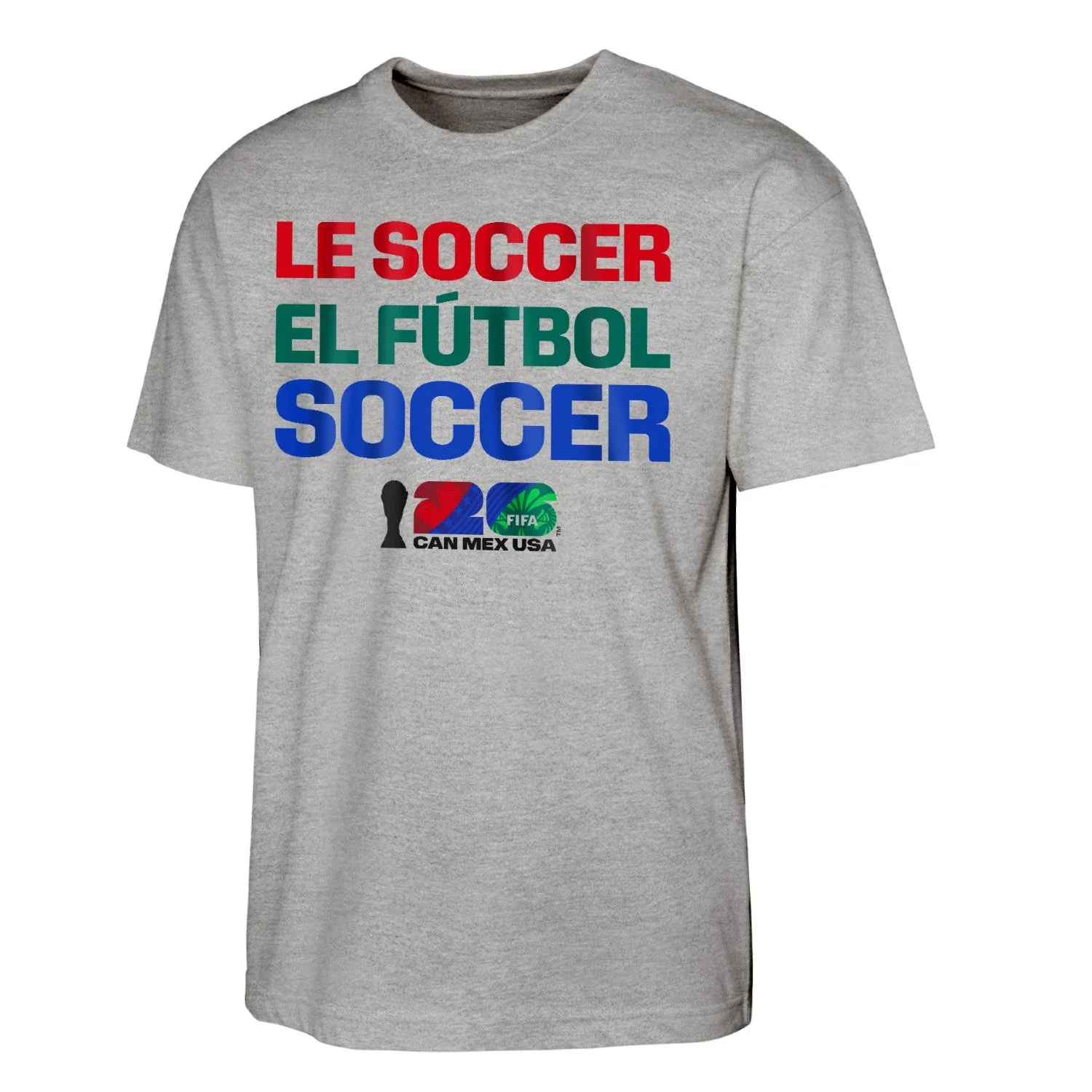 2026 Soccer Fan Collection Language Grey T-Shirt - Unisex