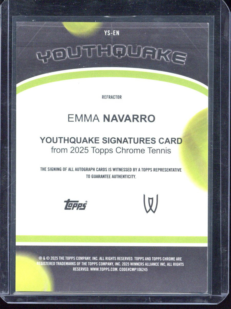 2025 Topps Chrome Emma Navarro Youthquake Autograph /99