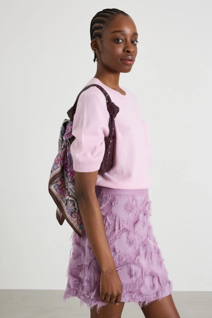 Silk twill scarf - PINK