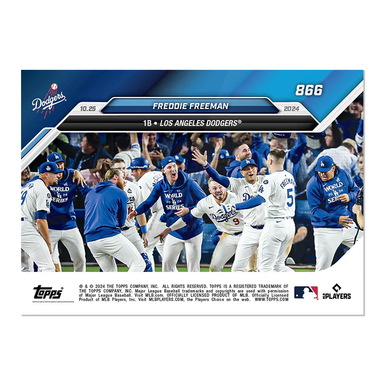 Freddie Freeman - 2024 MLB Topps NOW® Card 866 - LOOK FOR AUTO-RELICS & DUAL AUTO-RELIC