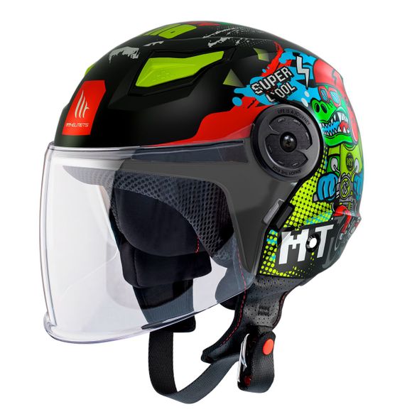 Casque jet MT HELMETS LITE - DINO - NoirRef : MTH0108