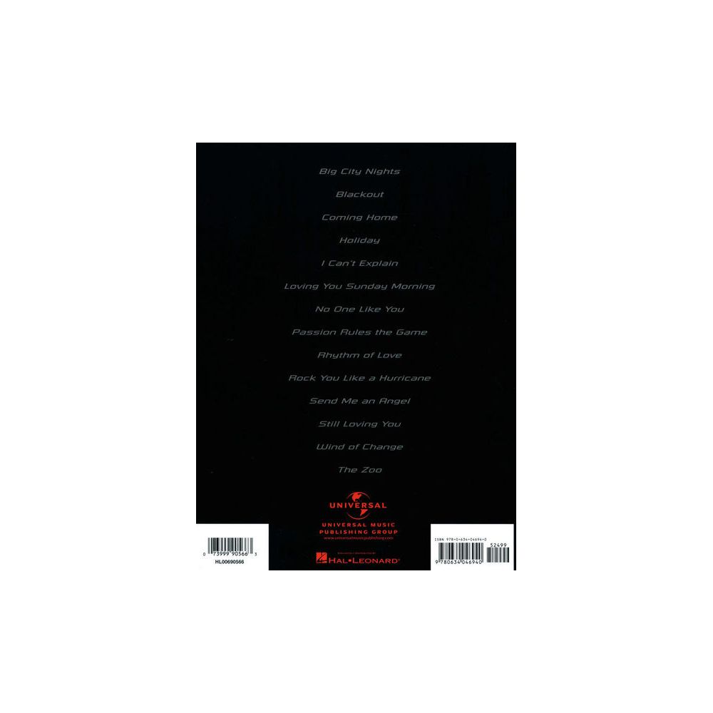 Hal Leonard Best Of Scorpions – Thomann Ireland