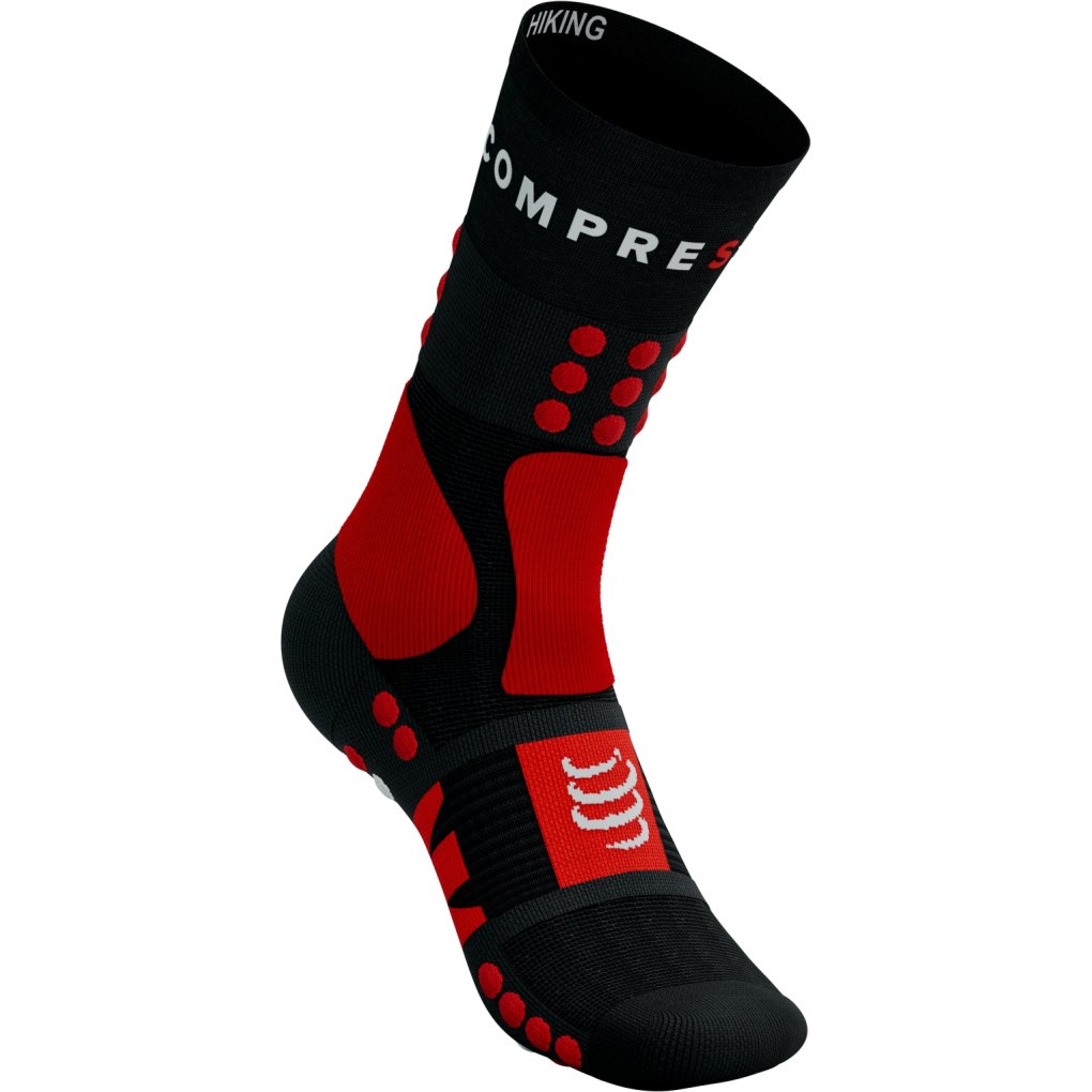 Compressport Hiking Socks - black/red/white