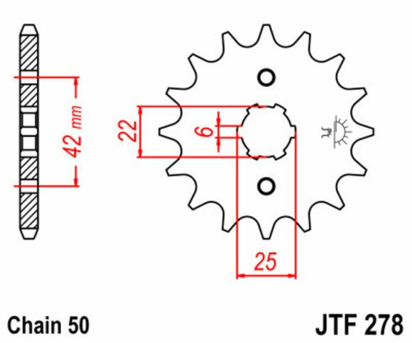 JT. Standard steel 278 - 530Ref: Jtc01110A / 1077321001