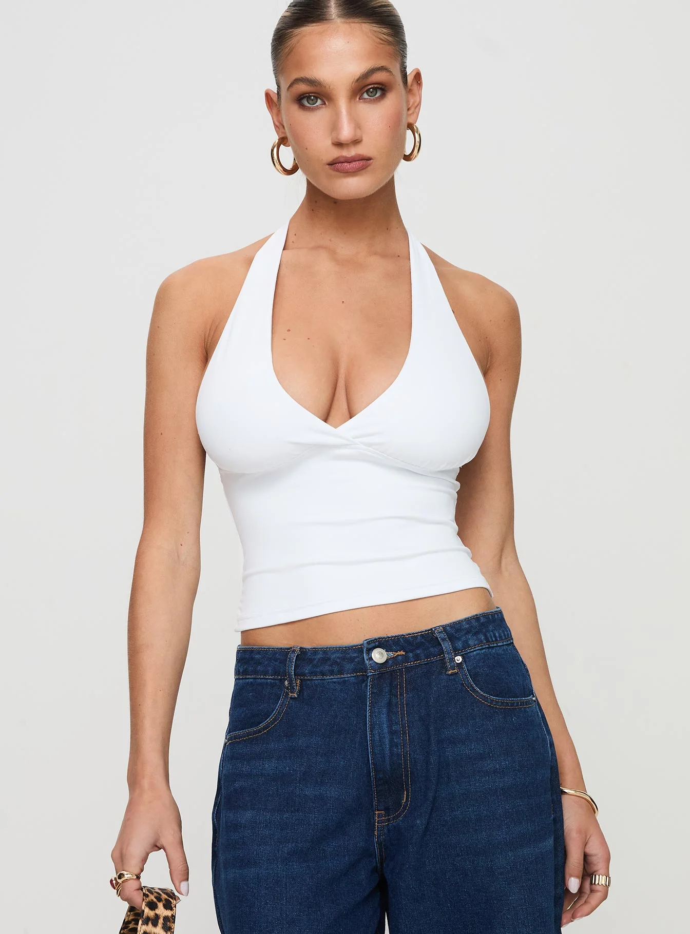 Whimsy Halter Top White