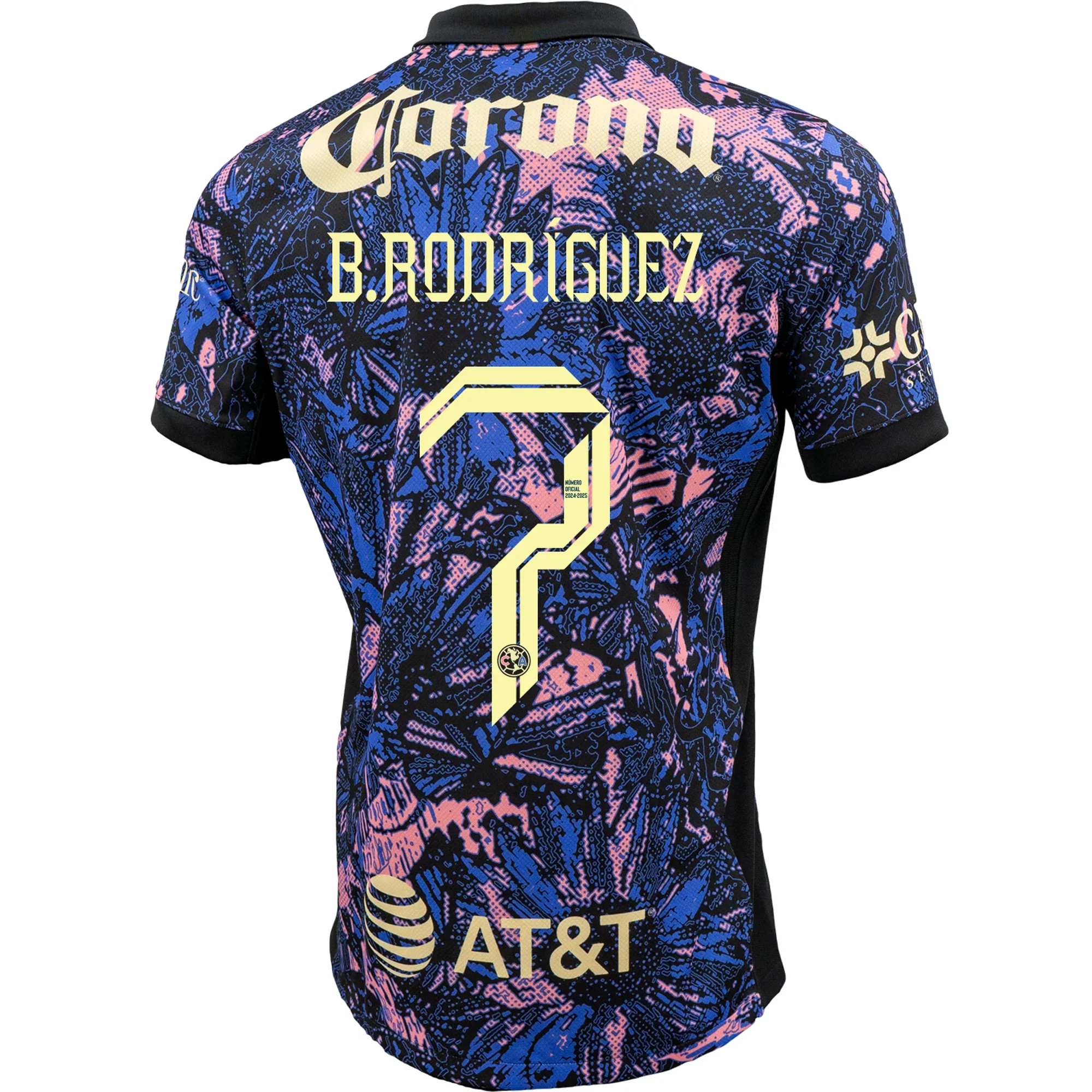Club America Brian Rodríguez Third Jersey 24/25 (Medium Blue/Black/Lemon Chiffon)