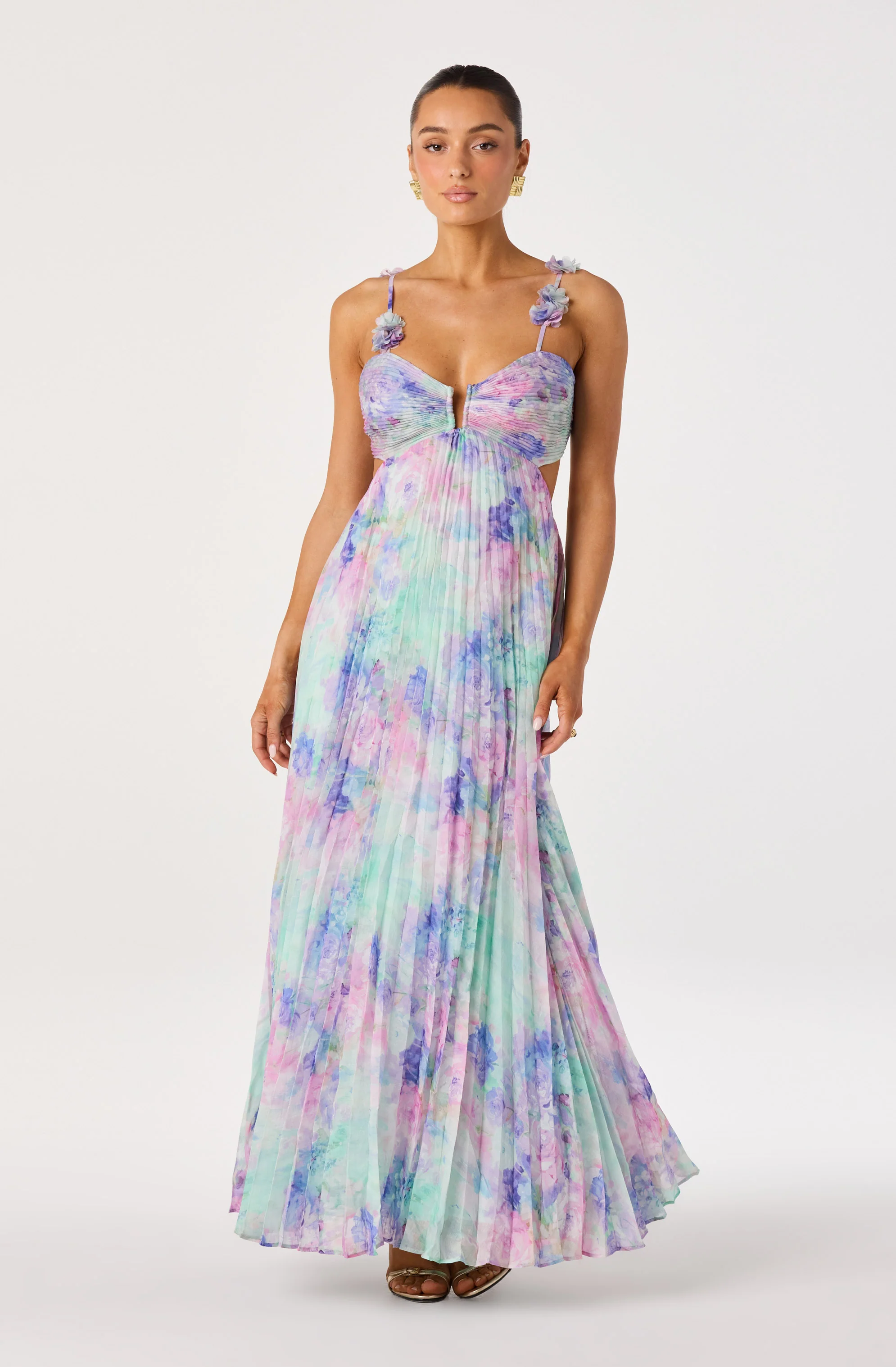 Emese Floral Cutout Maxi Dress