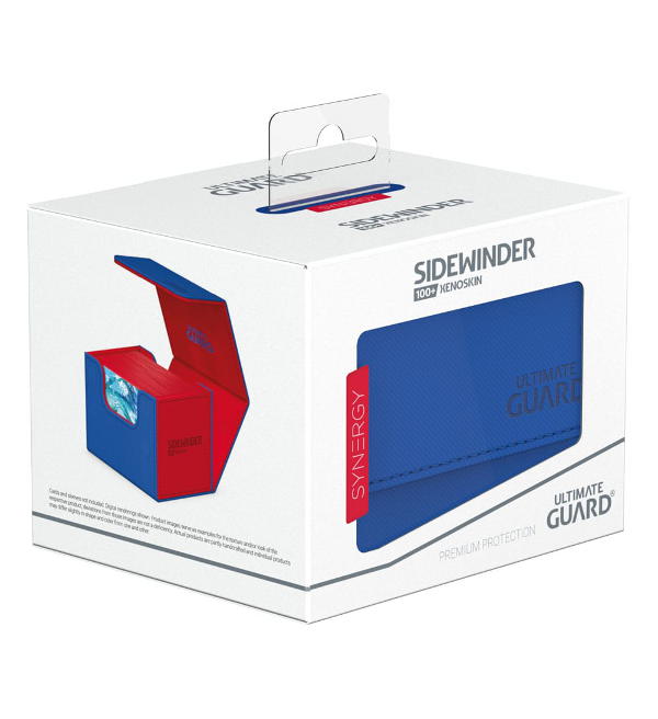 Ultimate Guard Sidewinder 100+ Xenoskin SYNERGY Deck Box - Blue/Red