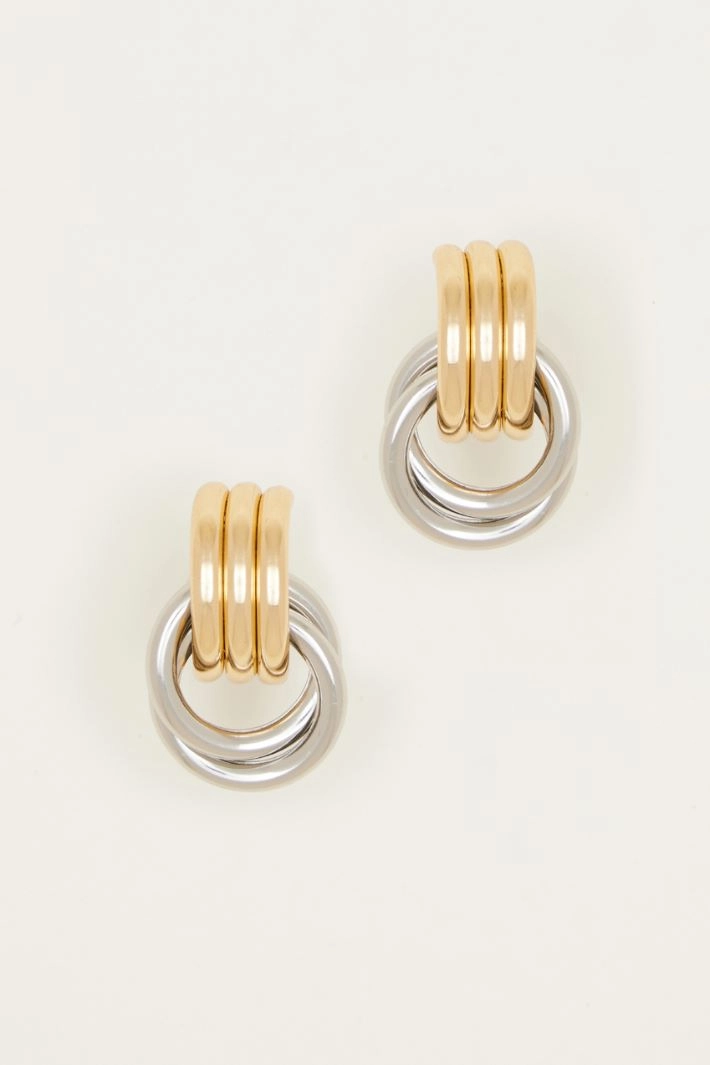 Linked hoop earrings - GOLD SILVER