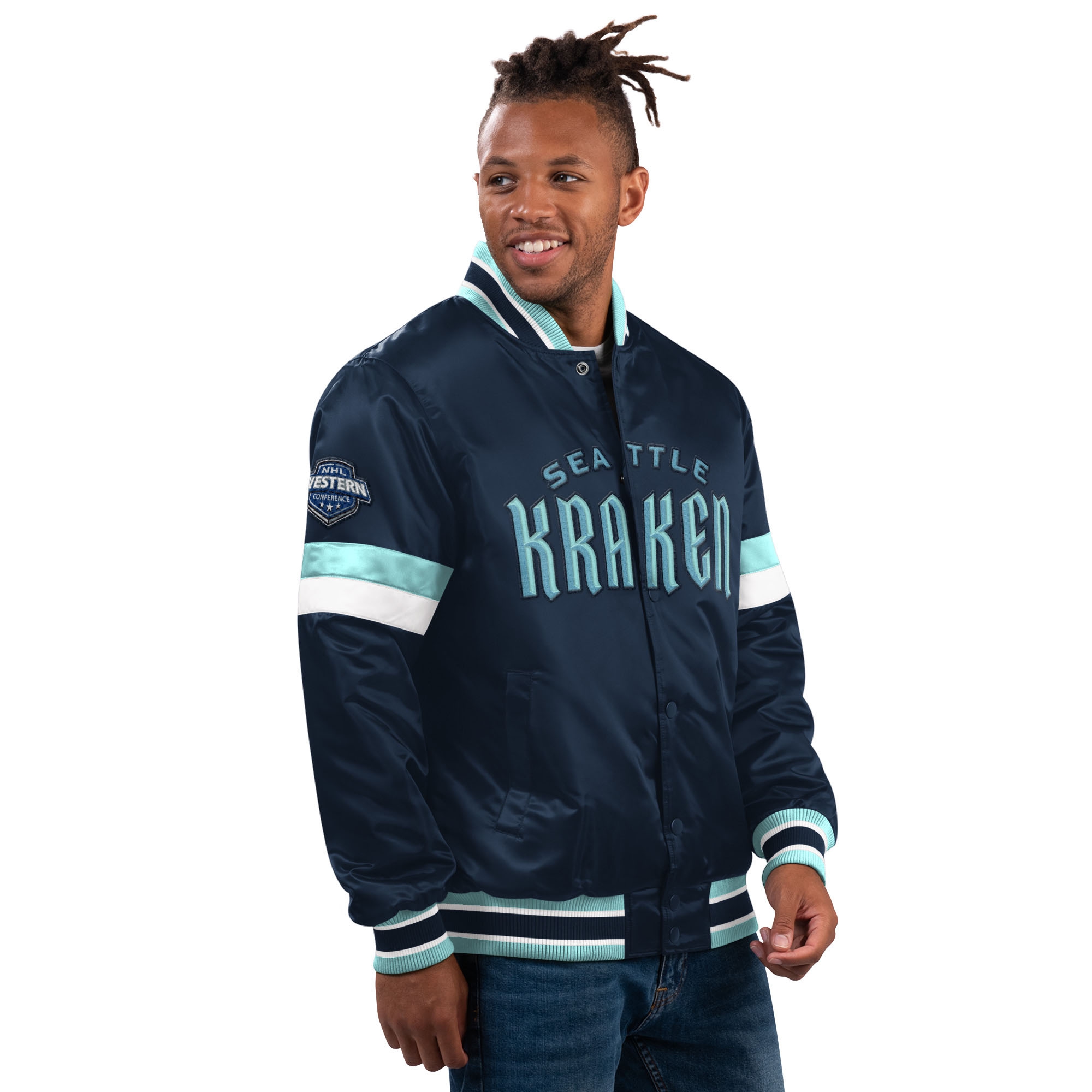 Seattle Kraken Home Game NHL Varsity Satin Jacket