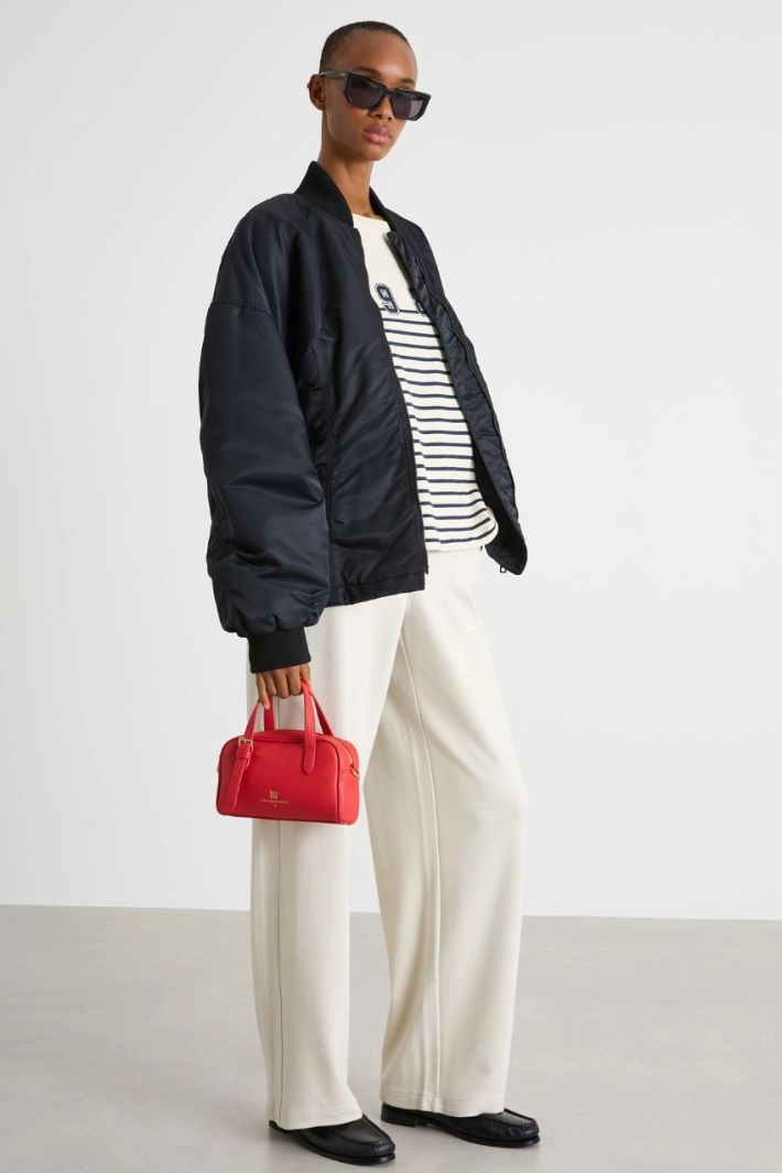 Wide-leg jersey trousers - WHITE