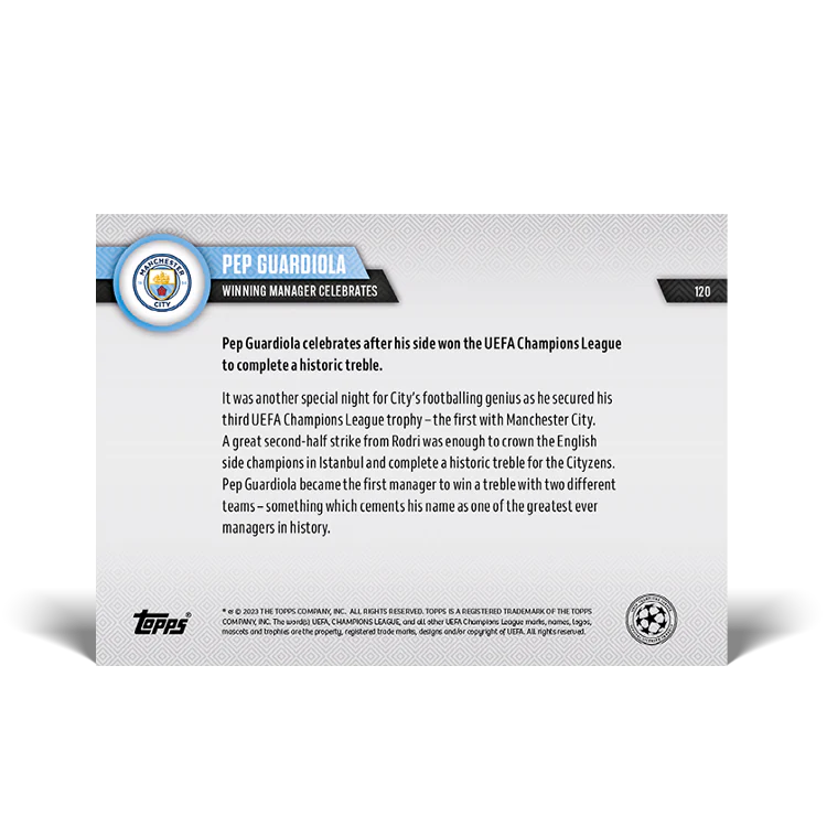 Topps UK - Winning manager celebrates - UCL TOPPS NOW® Card #120