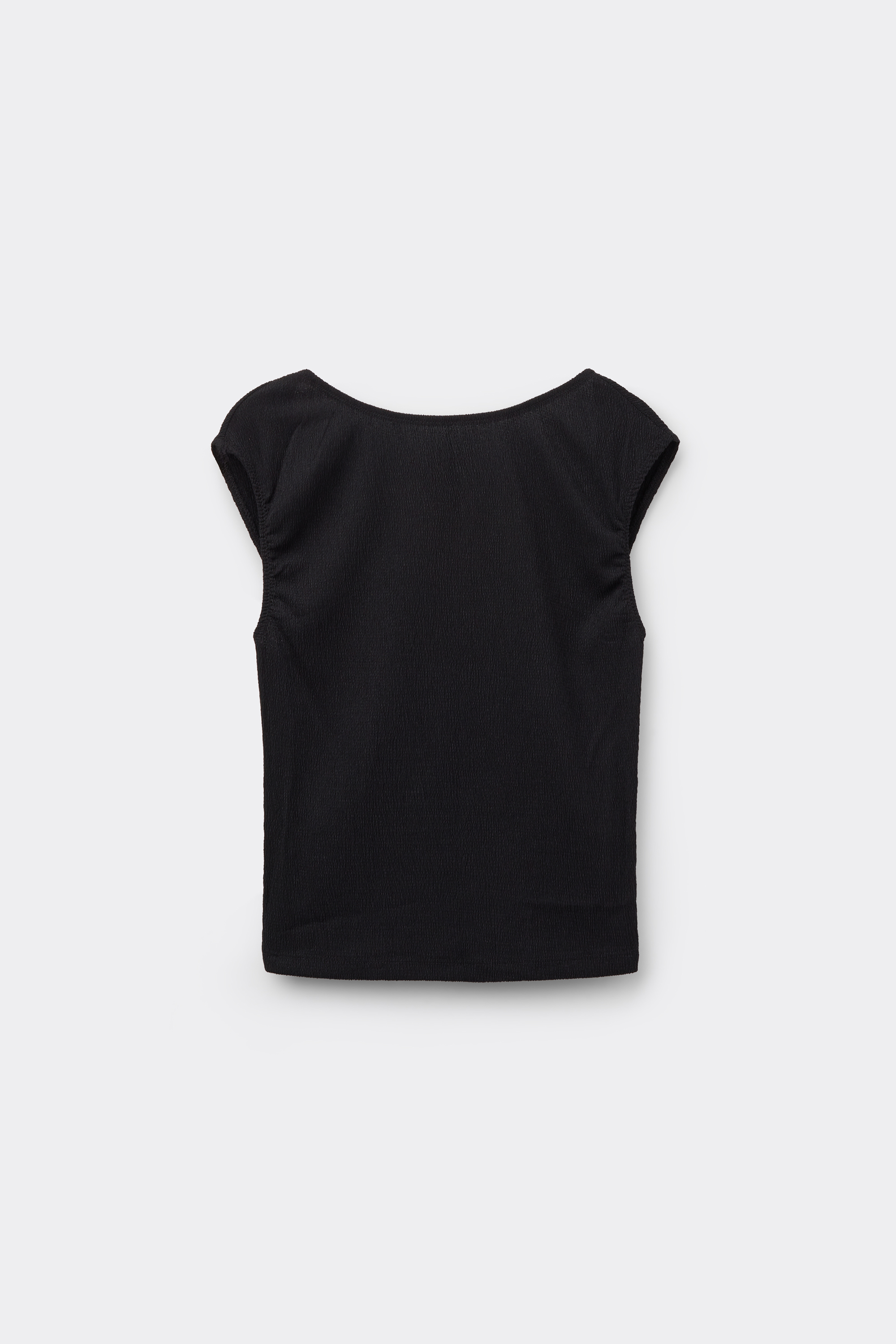 Crepe-Effect Crop Top