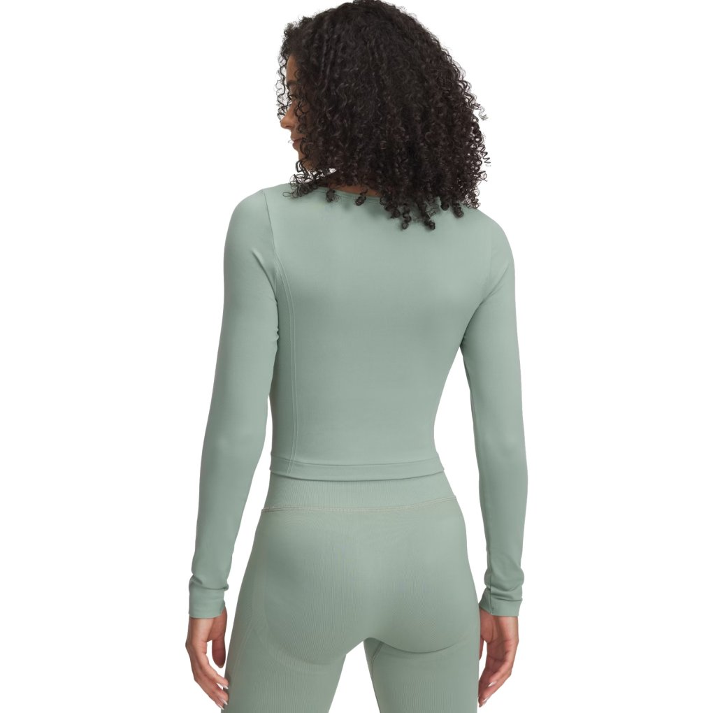 Under Armour UA Train Seamless Long Sleeve Shirt Women - Silica Green/White