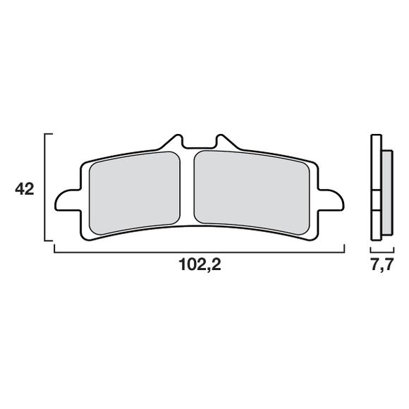 Plaquettes de freins Brembo Organique avant/arrière selon modèleRef : 07BB3793