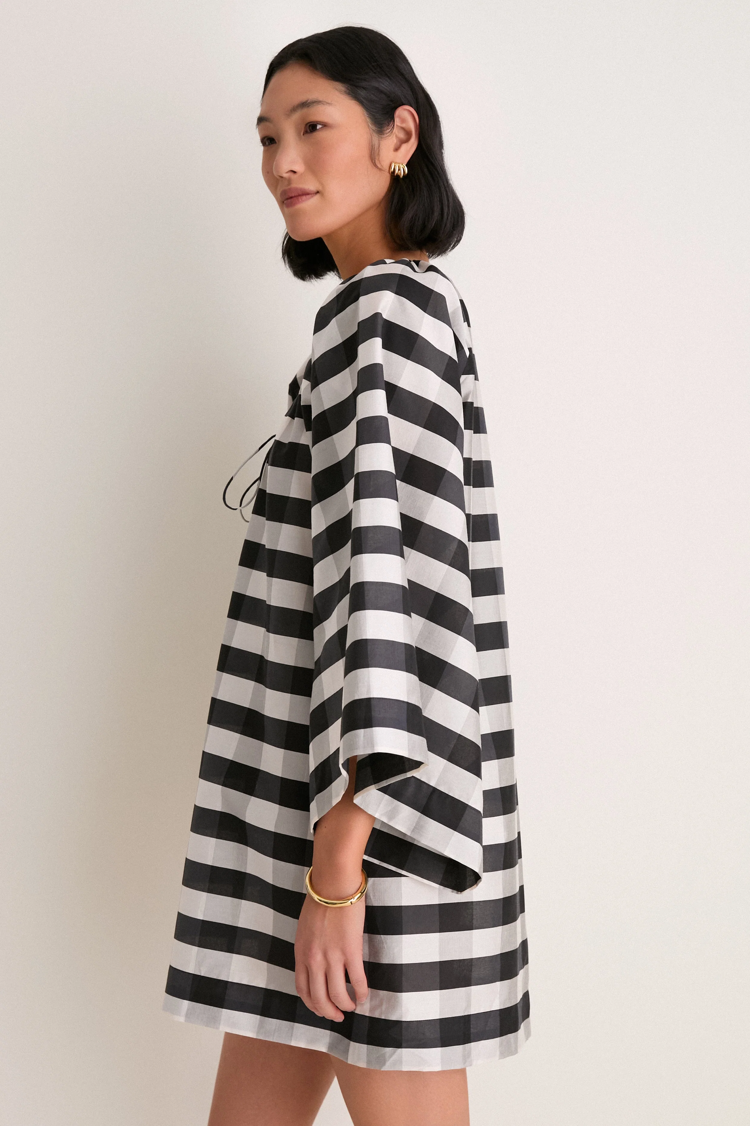Midnight Check Claudine Mini Dress