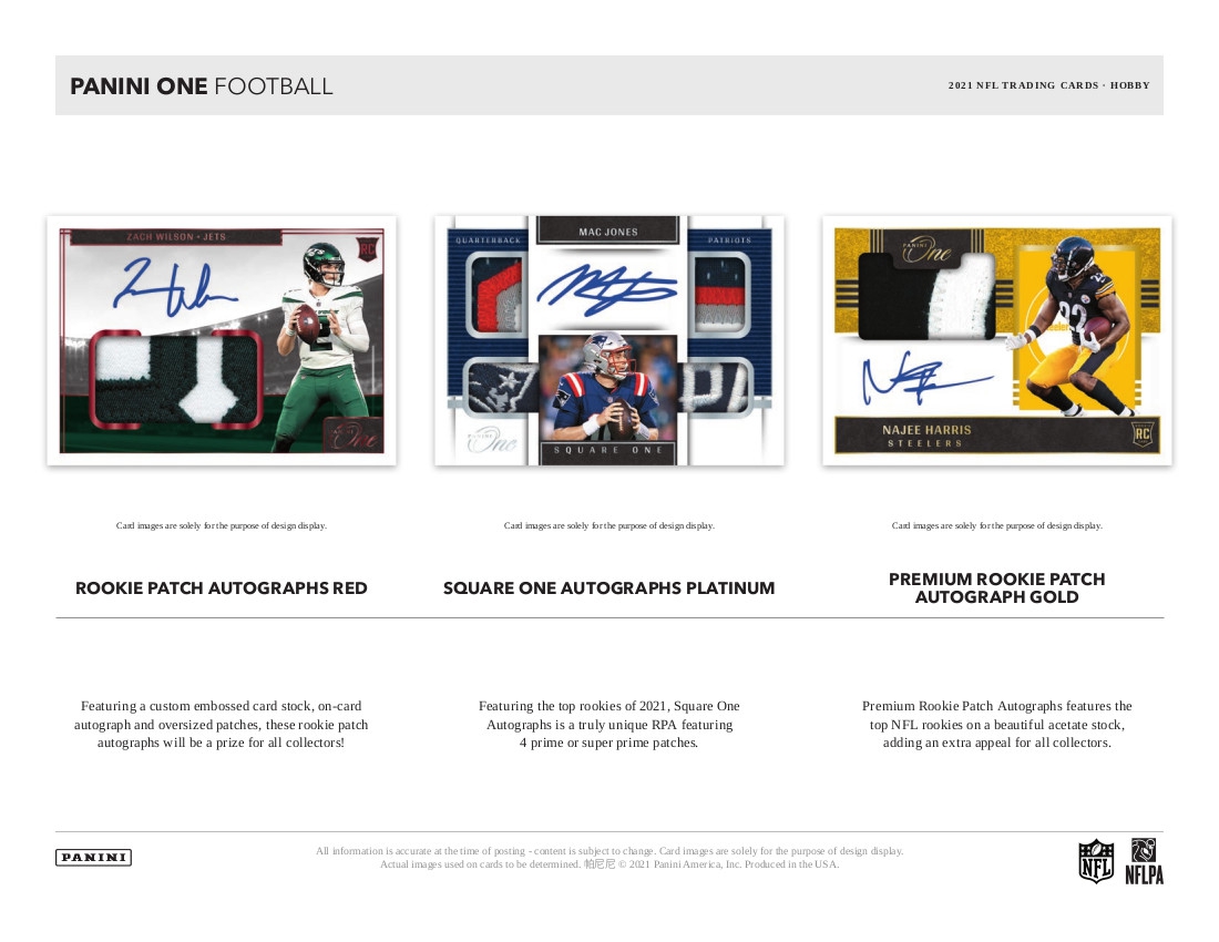 2021 Panini One Football Hobby Box NFL