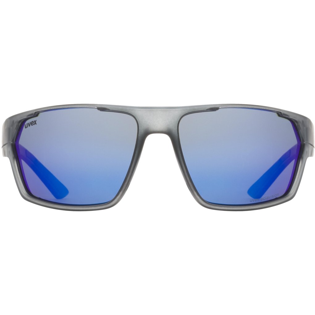 Uvex sportstyle 233 P Glasses - smoke matt/polavision mirror blue