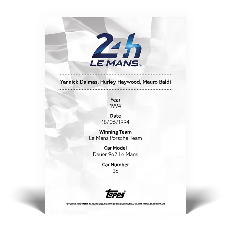 2023 Topps 24H of Le Mans Poster Art #49 - Topps UK