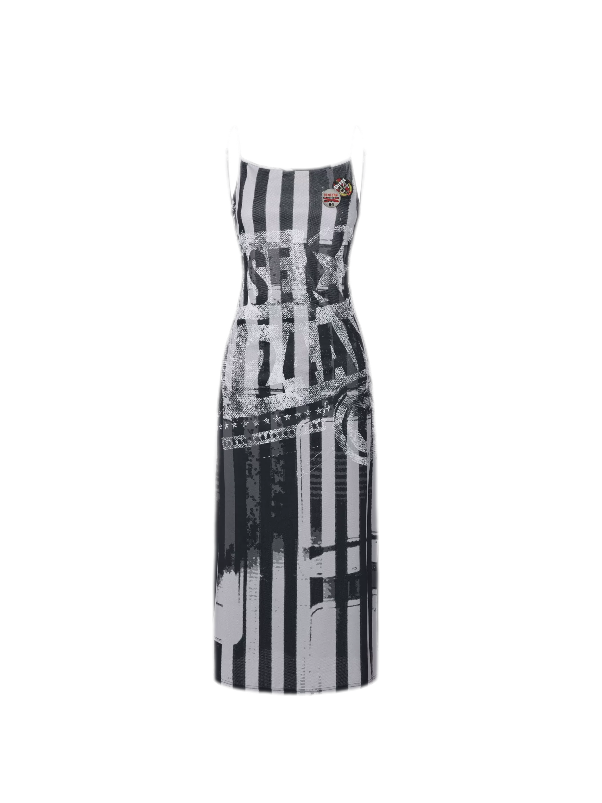 Printed Open-Back Dress