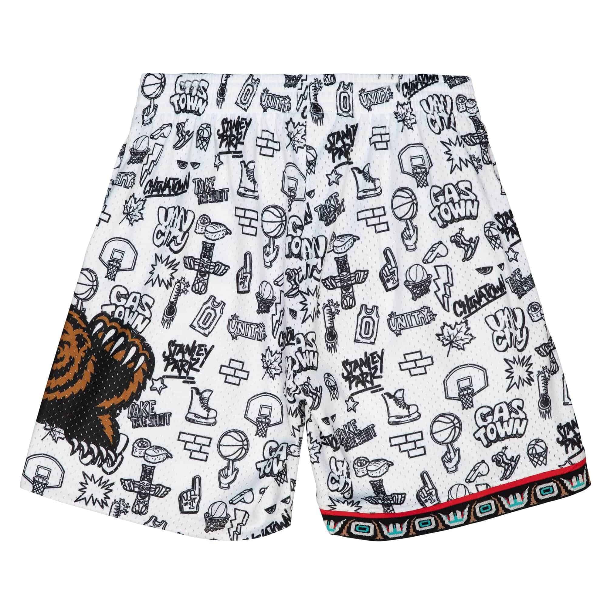 Vancouver Grizzlies Doodle Mitchell & Ness Swingman NBA Shorts