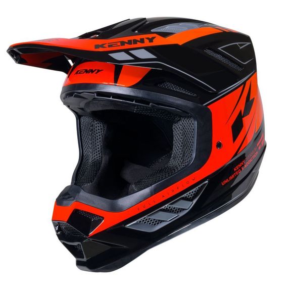 Kenny titanium graphic 2025 cross helmet - Black / orangeRef: KE2725