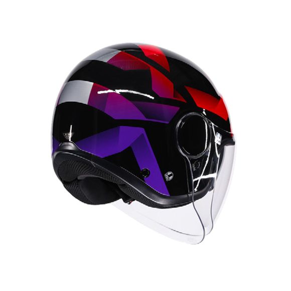 Casque jet AGV ETERES - CAMOGLI - Noir / RougeRef : AG1158