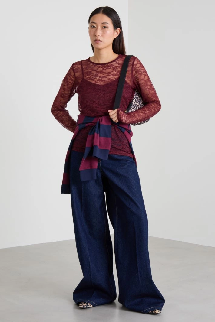 Lace top - BORDEAUX