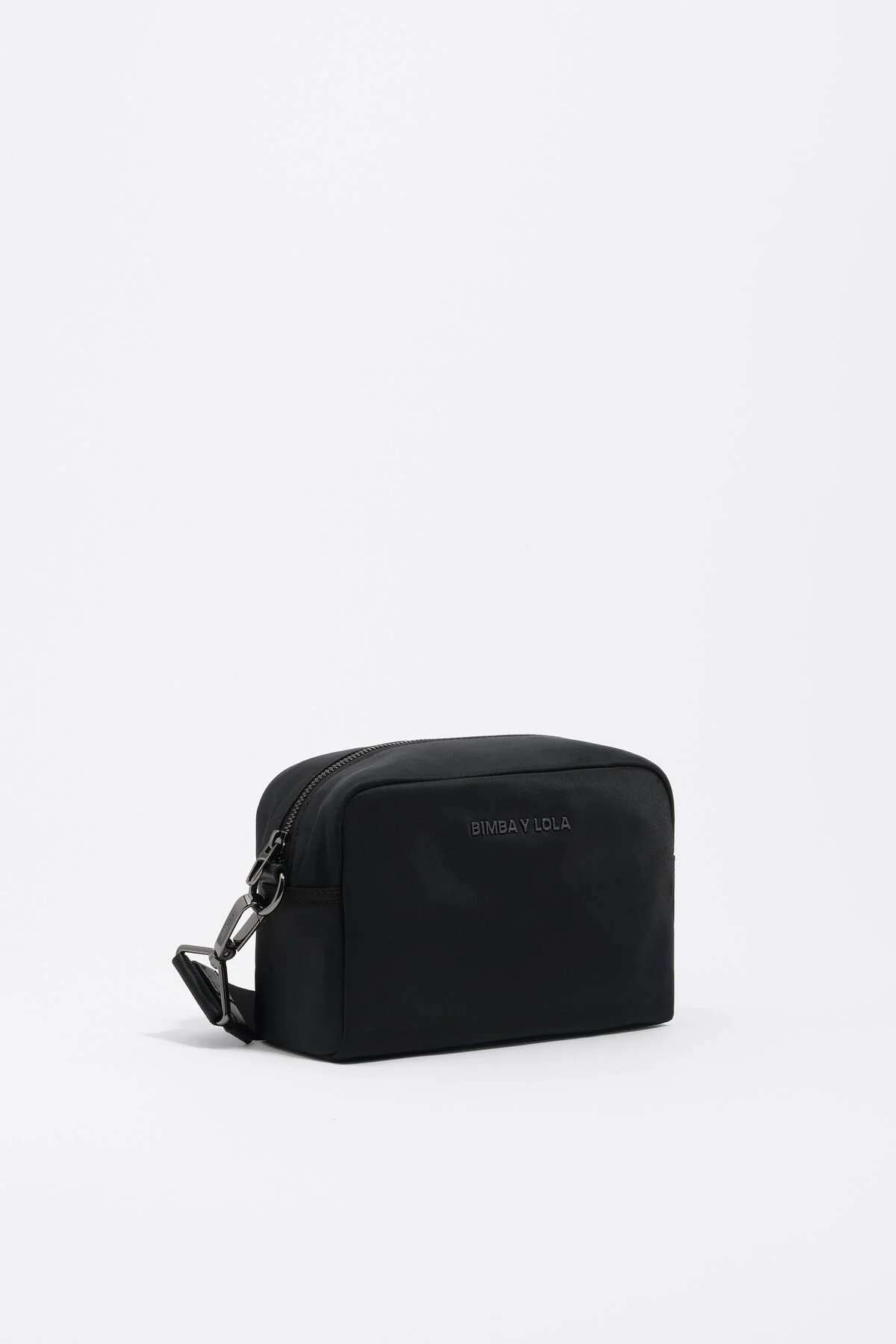Black nylon crossbody bag